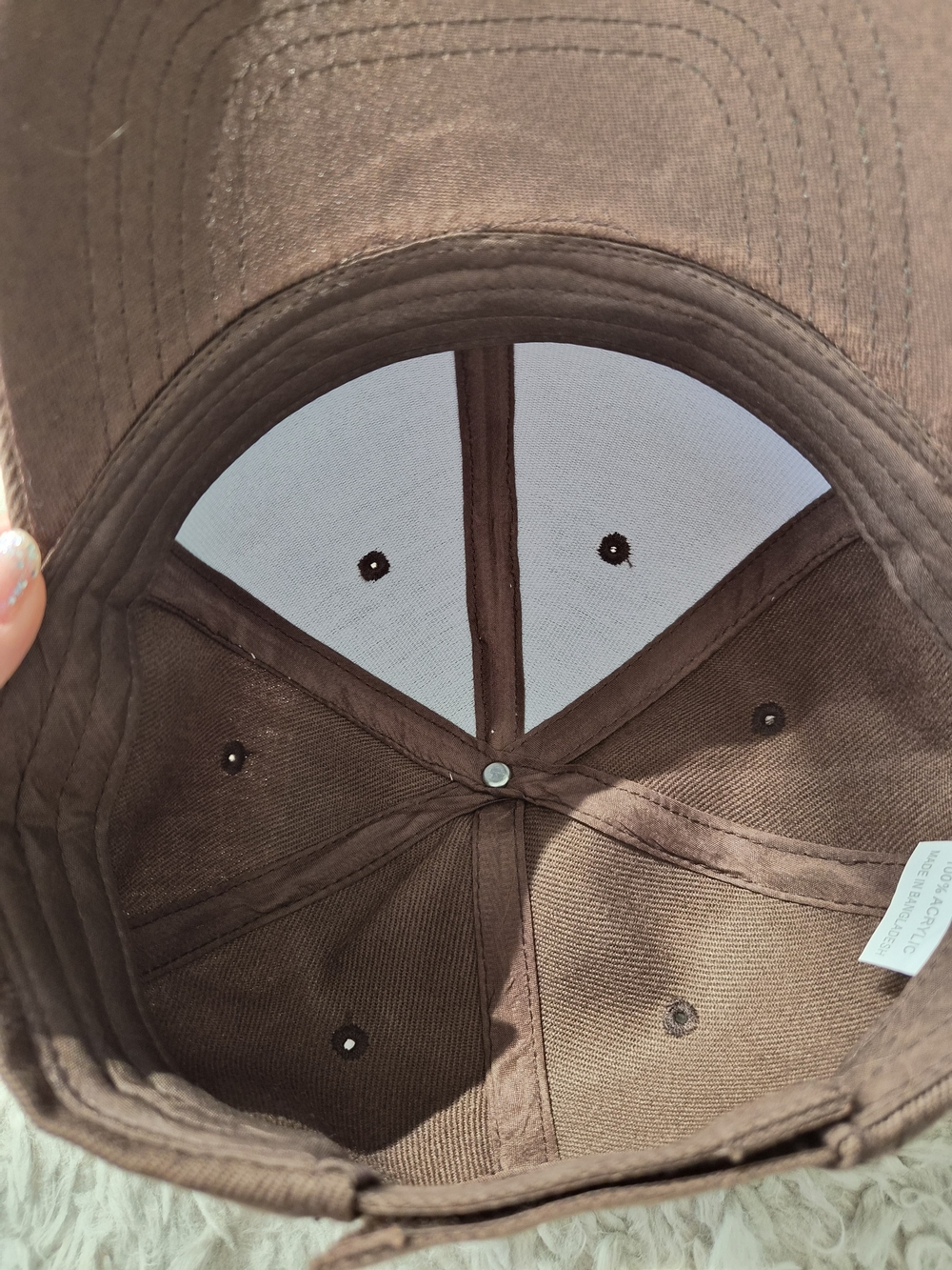 Minimalist Chocolate Brown Blank Baseball Cap Hat - Picture 8 of 11